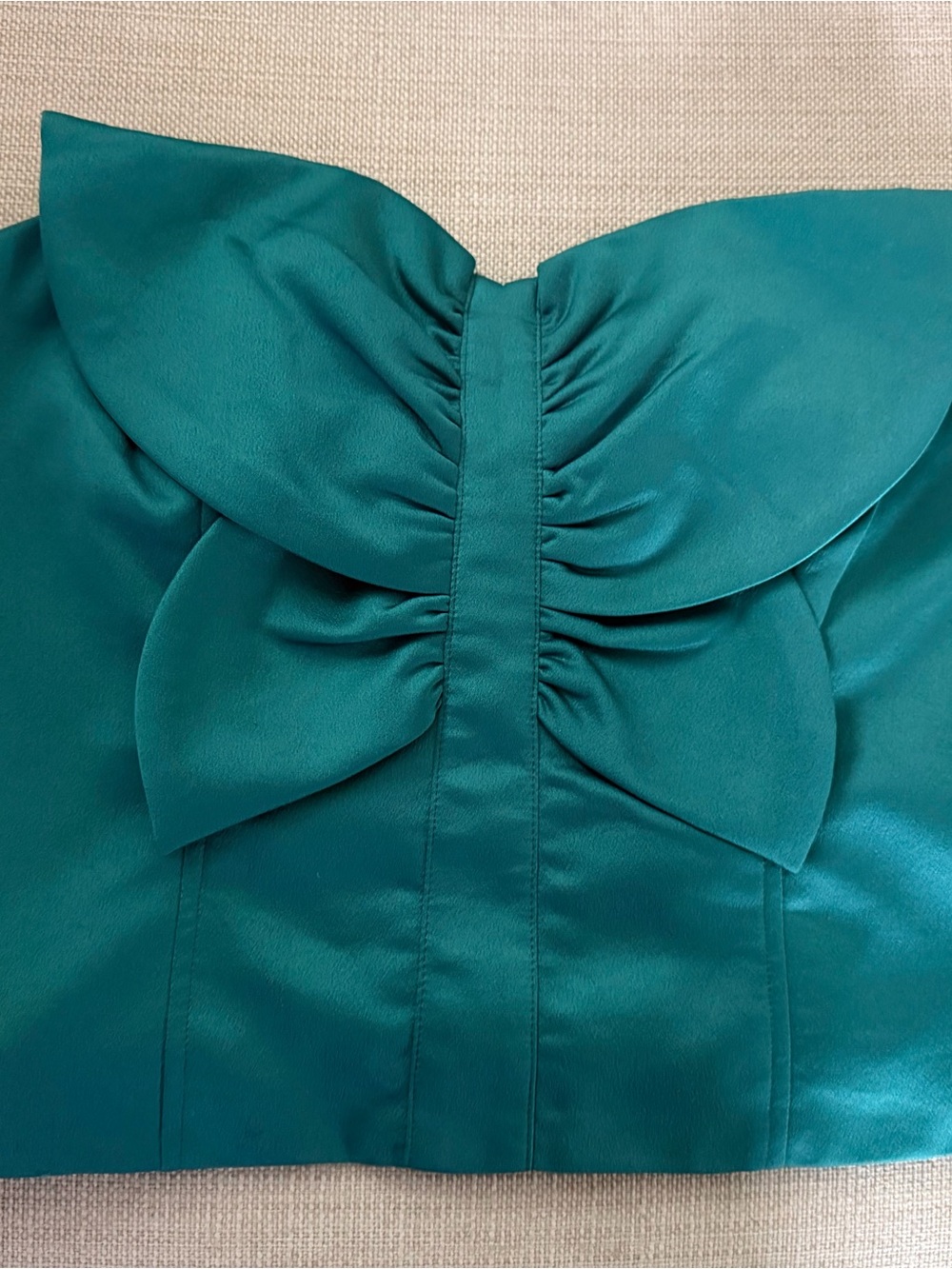 Porridge Clothing Anthropologie Teal Butterfly Strapless Top – NWT Large
